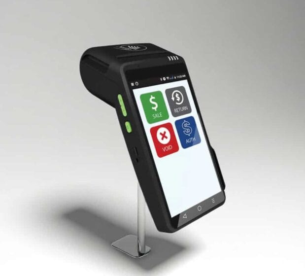 Laser card payment terminal for Host Merchant Services - secure payment processing.