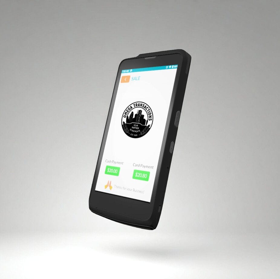 Contactless payment terminal for Host Merchant Services, mobile card processing solution.