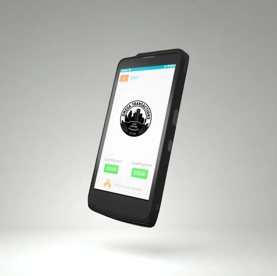 Contactless payment terminal for Host Merchant Services, mobile card processing solution.
