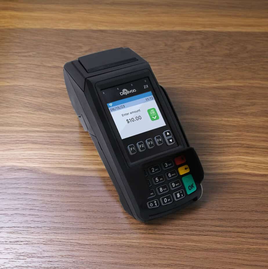 Contactless payment terminal for Host Merchant Services, payment processing device, secure card reader.