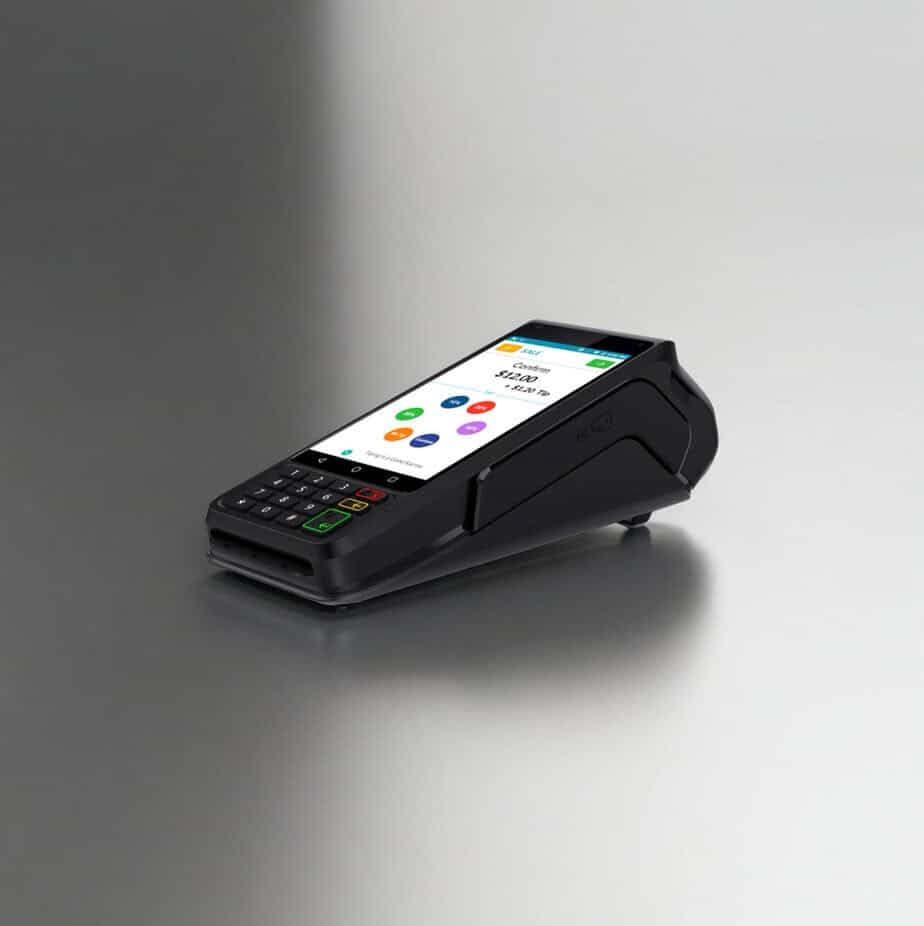 Contactless payment terminal for Host Merchant Services, ideal for seamless credit card transactions.