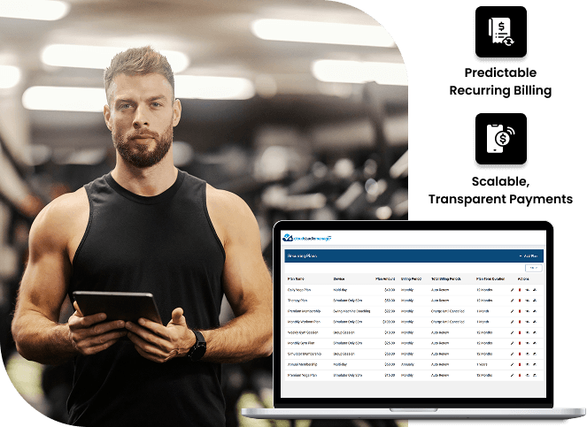 Remote payment processing solutions for fitness centers and fitness classes.