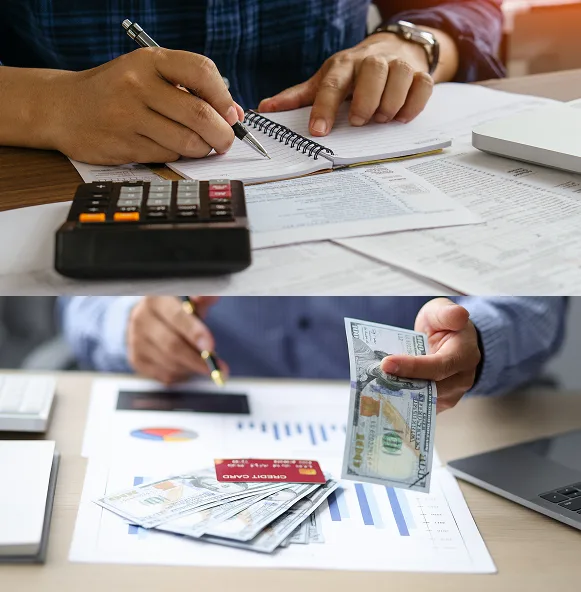 A business professional uses a smartphone and card reader for quick, secure payments in a retail environment.
