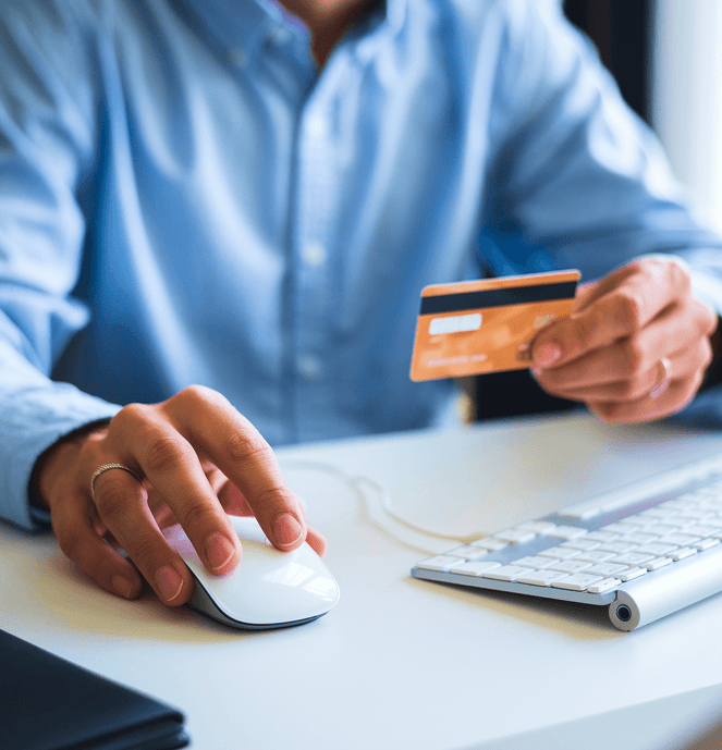 Mobile payment transaction with credit card and smartphone for merchant services.