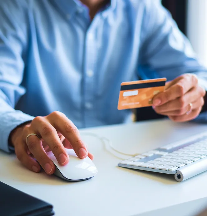 Mobile payment transaction with credit card and smartphone for merchant services.