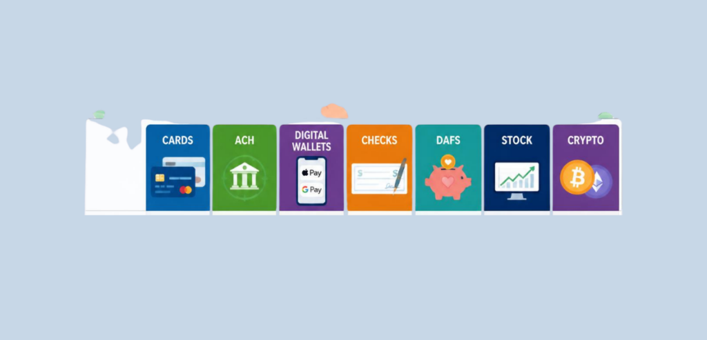 Donation Payment Methods at a Glance