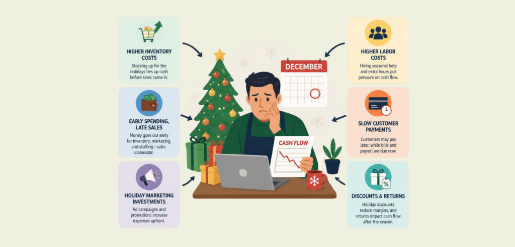 Why Holiday Cash Flow Gets Tight for Small Businesses Why Holiday Cash Flow Gets Tight for Small Businesses