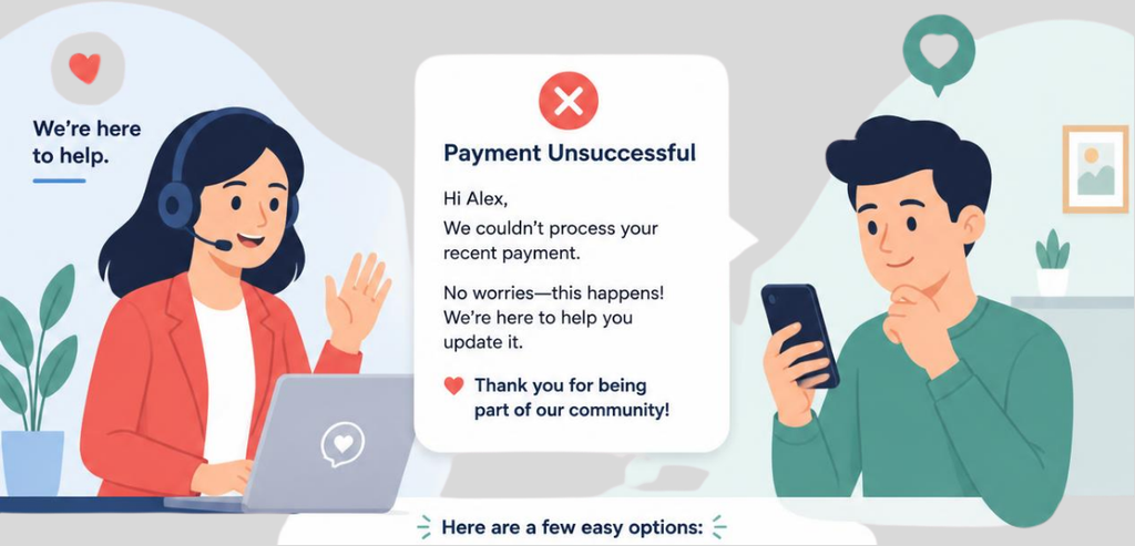 Communicating a Failed Payment Without Losing the Customer