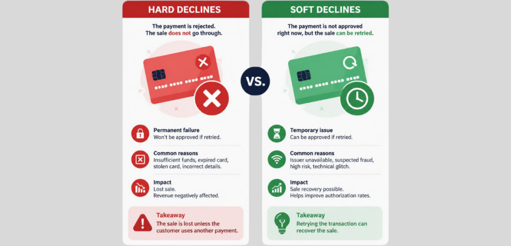 Hard vs Soft Declines