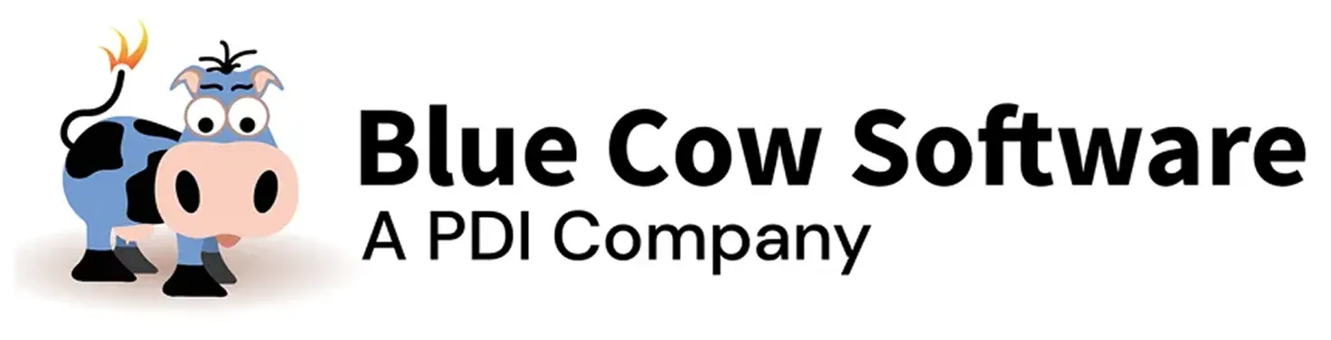 Blue Cow Software logo for business management, delivery routing, customer management, and payment workflows