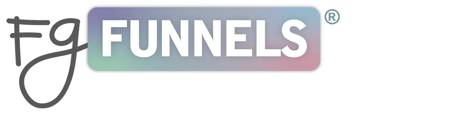 FG Funnels logo for website funnels, CRM, marketing automation, and customer communication software